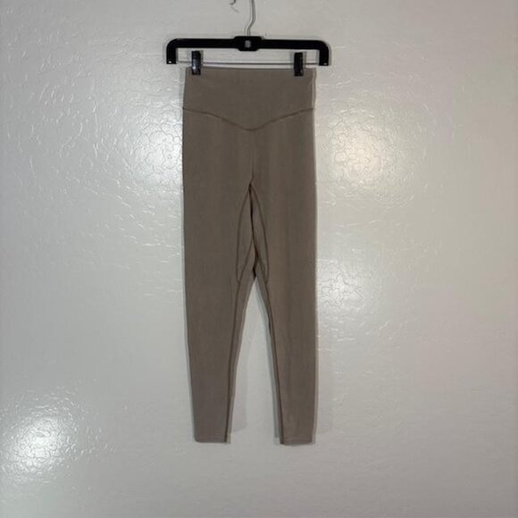 Vitality Leggings Womens Small Taupe High Rise Yoga Athletic Workout Stretch - Picture 1 of 8